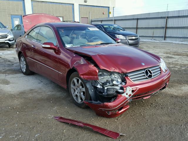 WDBTJ65J44F080869 - 2004 MERCEDES-BENZ CLK 320C RED photo 1