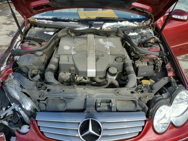 WDBTJ65J44F080869 - 2004 MERCEDES-BENZ CLK 320C RED photo 7