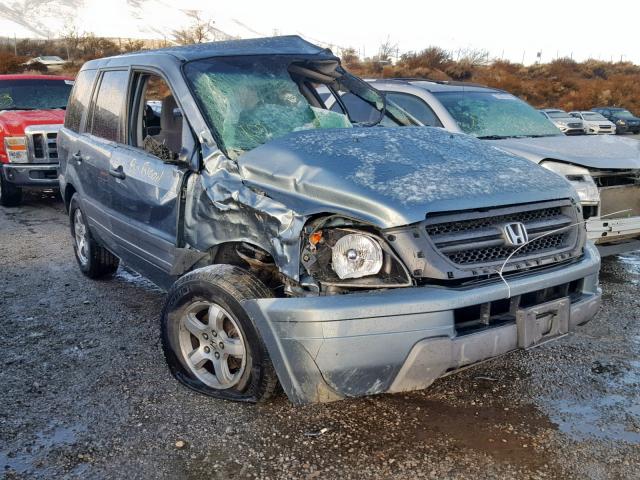 2HKYF18195H565555 - 2005 HONDA PILOT LX BLUE photo 1