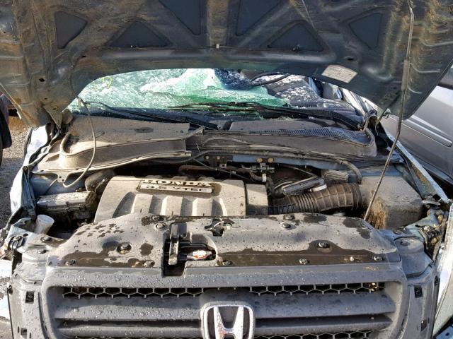 2HKYF18195H565555 - 2005 HONDA PILOT LX BLUE photo 7