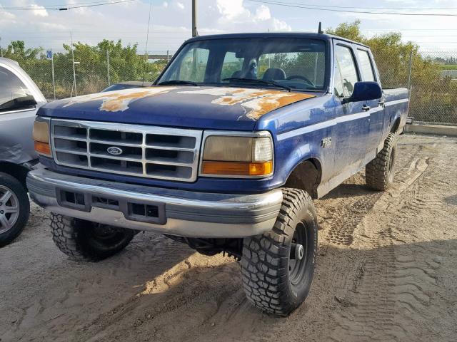 1FTHW26G2TEA92561 - 1996 FORD F250 BLUE photo 2