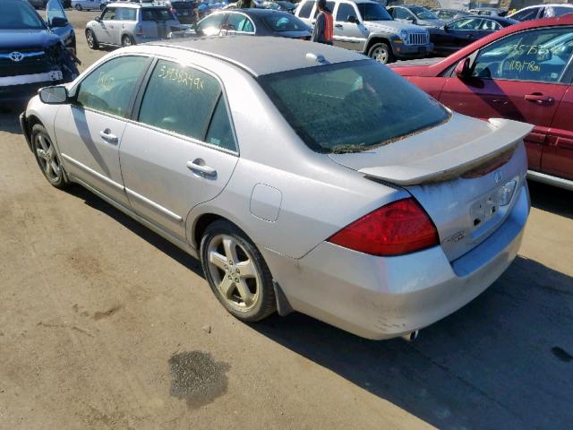 1HGCM65587A006899 - 2007 HONDA ACCORD EX SILVER photo 3