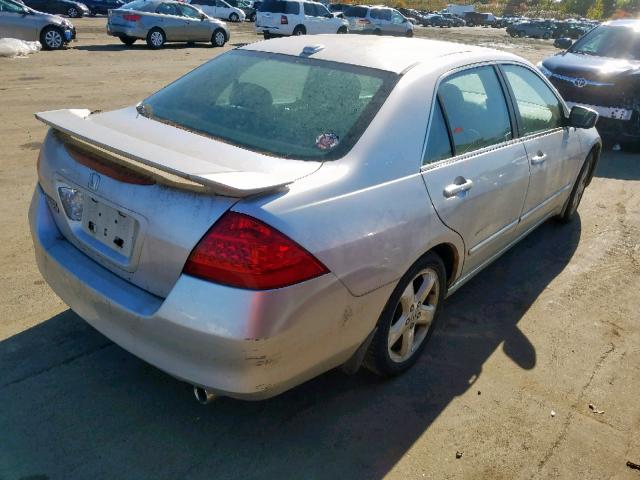 1HGCM65587A006899 - 2007 HONDA ACCORD EX SILVER photo 4