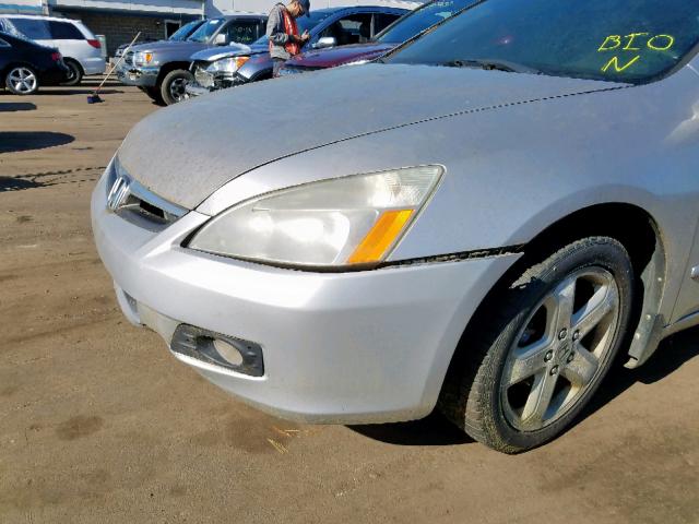 1HGCM65587A006899 - 2007 HONDA ACCORD EX SILVER photo 9