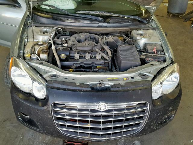 1C3EL46R54N415676 - 2004 CHRYSLER SEBRING LX GREEN photo 7