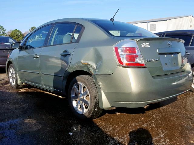 3N1AB61E87L709190 - 2007 NISSAN SENTRA 2.0 GREEN photo 3