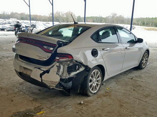 1C3CDFCB4ED742472 - 2014 DODGE DART LIMIT WHITE photo 4