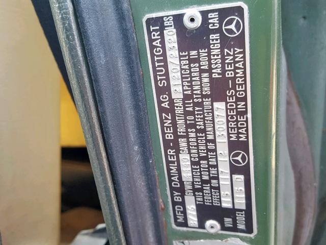 11511712130077 - 1976 MERCEDES-BENZ 240 D GREEN photo 10