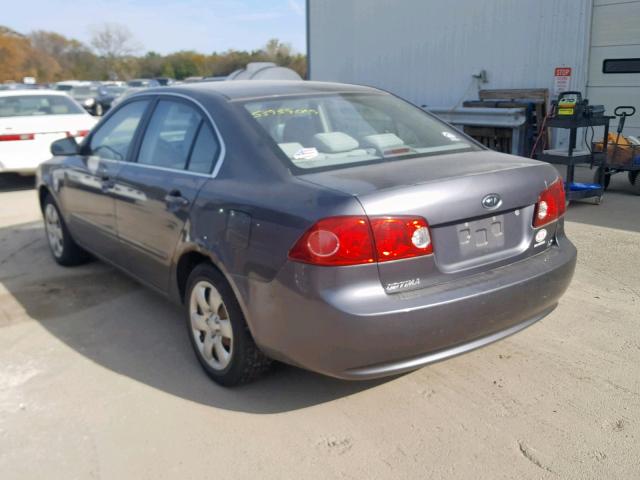 KNAGE123475125445 - 2007 KIA OPTIMA LX GRAY photo 3