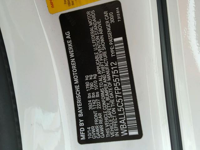 WBALL5C57FP557512 - 2015 BMW Z4 SDRIVE2 Weiß Foto 10