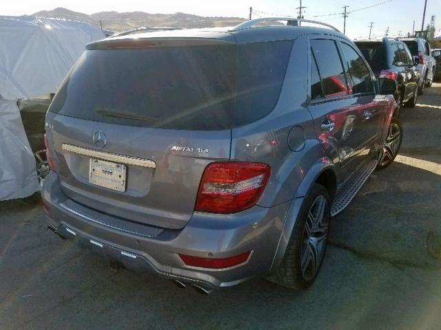 4JGBB7HB6AA618514 - 2010 MERCEDES-BENZ ML 63 AMG SILVER photo 4