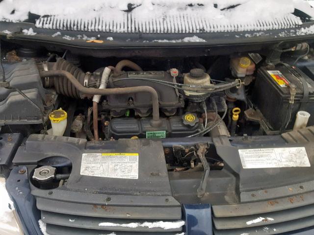 1D4GP45R26B640137 - 2006 DODGE CARAVAN SX BLUE photo 7