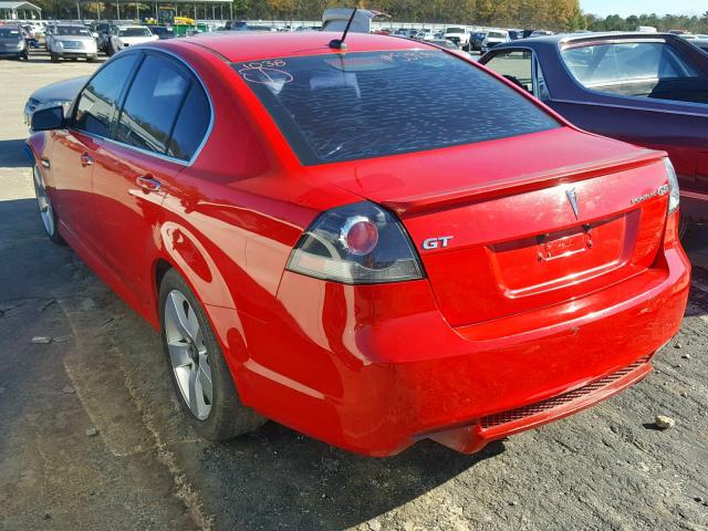 6G2EC57Y59L174946 - 2009 PONTIAC G8 GT RED photo 3