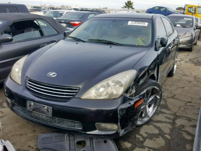 JTHBF30G730104381 - 2003 LEXUS ES 300 BLACK photo 2