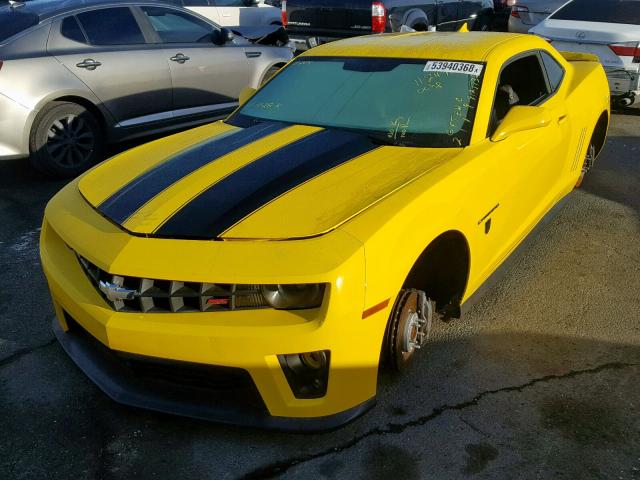 2G1FT1EW9C9121732 - 2012 CHEVROLET CAMARO 2SS YELLOW photo 2