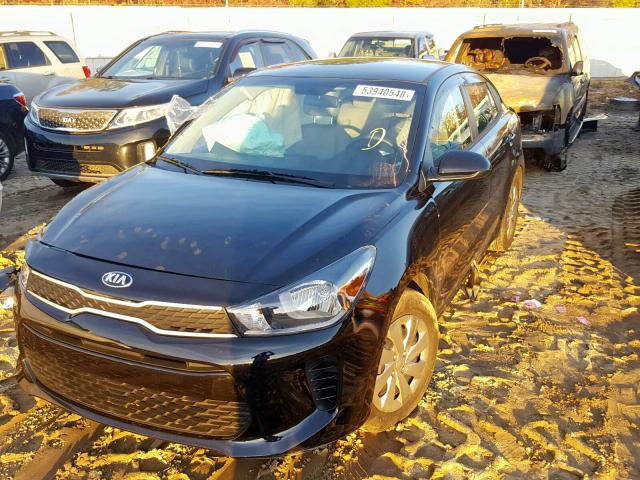 3KPA24AB8JE145852 - 2018 KIA RIO LX BLACK photo 2