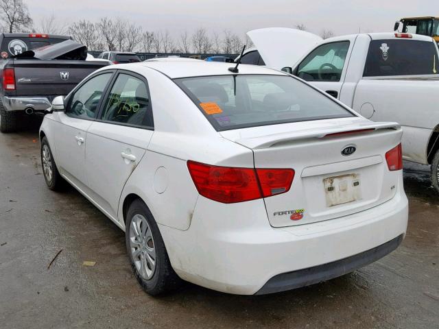 KNAFU4A26C5598671 - 2012 KIA FORTE EX WHITE photo 3