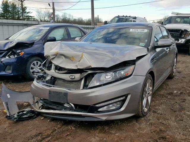 5XXGR4A64DG227324 - 2013 KIA OPTIMA SX GRAY photo 2