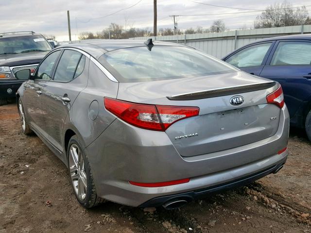 5XXGR4A64DG227324 - 2013 KIA OPTIMA SX GRAY photo 3