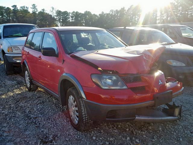 JA4LX31F54U037373 - 2004 MITSUBISHI OUTLANDER RED photo 1