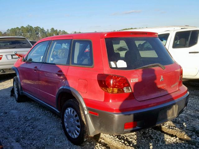 JA4LX31F54U037373 - 2004 MITSUBISHI OUTLANDER RED photo 3