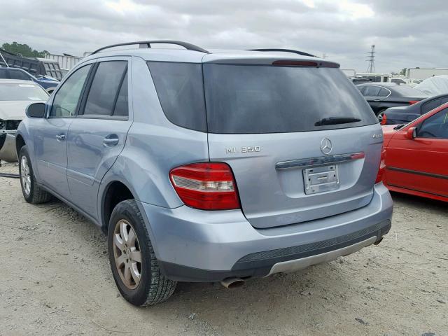 4JGBB86E77A208512 - 2007 MERCEDES-BENZ ML 350 BLUE photo 3