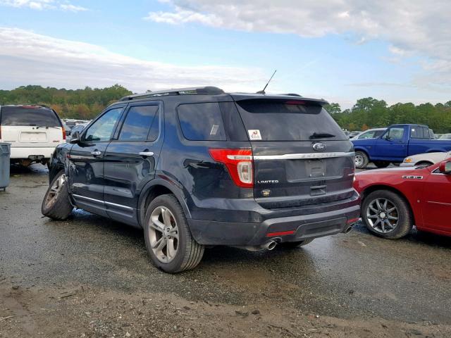 1FM5K7F87EGA70496 - 2014 FORD EXPLORER L BLACK photo 3