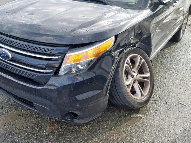 1FM5K7F87EGA70496 - 2014 FORD EXPLORER L BLACK photo 9