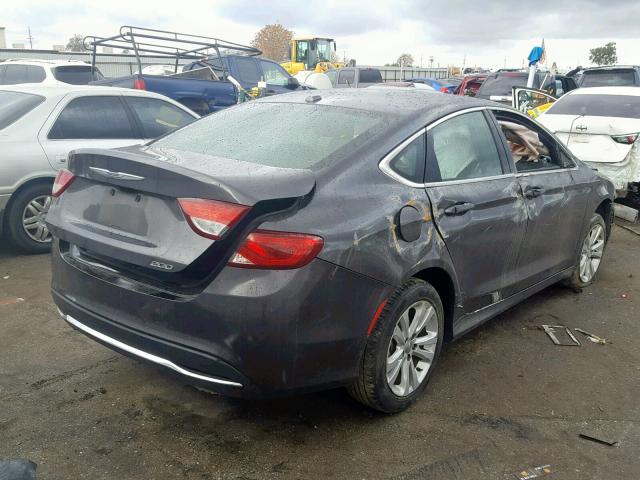 1C3CCCAB5FN666504 - 2015 CHRYSLER 200 LIMITE GRAY photo 4