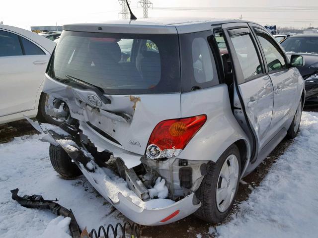 JTKKT624850084474 - 2005 TOYOTA SCION XA SILVER photo 4