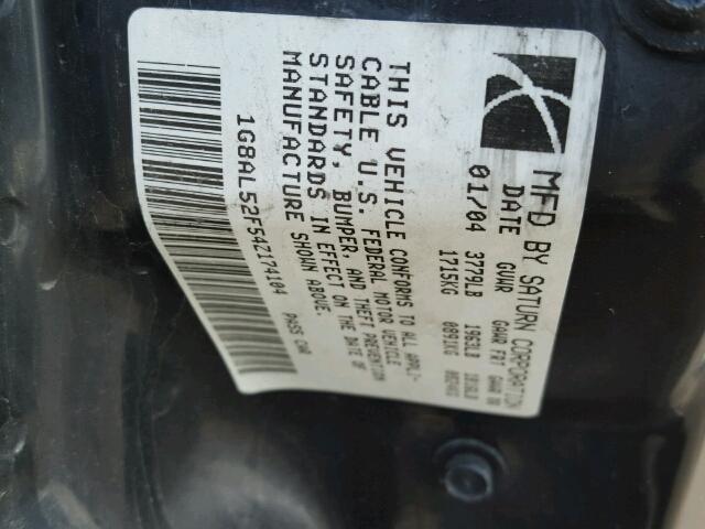 1G8AL52F54Z174104 - 2004 SATURN ION LEVEL WHITE photo 10