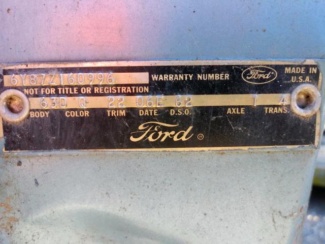 6Y87Z160996 - 1966 FORD THUNDERBIR BLUE photo 10