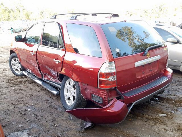 2HNYD18905H516579 - 2005 ACURA MDX TOURIN MAROON photo 3