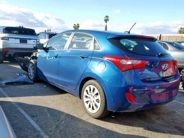 KMHD35LH1GU251955 - 2016 HYUNDAI ELANTRA GT BLUE photo 3