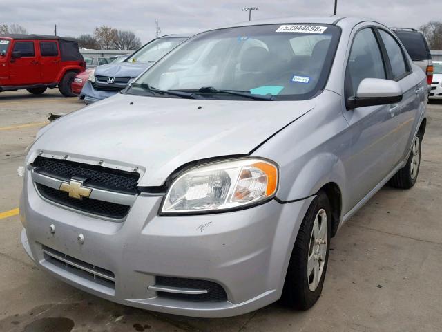 KL1TD5DEXAB084975 - 2010 CHEVROLET AVEO LS SILVER photo 2