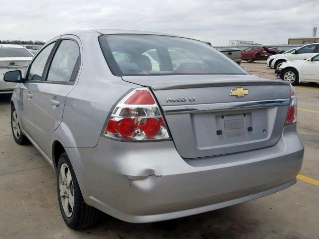 KL1TD5DEXAB084975 - 2010 CHEVROLET AVEO LS SILVER photo 3