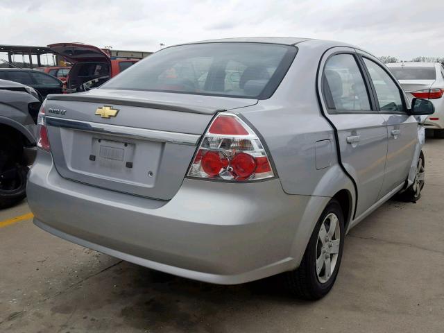 KL1TD5DEXAB084975 - 2010 CHEVROLET AVEO LS SILVER photo 4