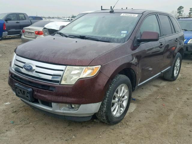 2FMDK3JCXABA83146 - 2010 FORD EDGE SEL BURGUNDY photo 2