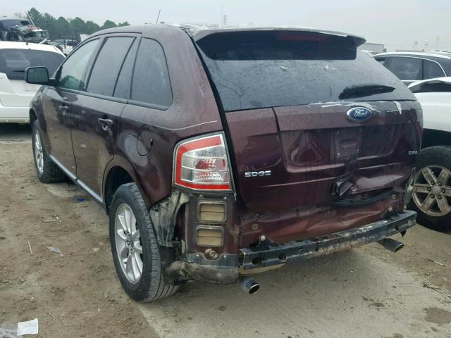 2FMDK3JCXABA83146 - 2010 FORD EDGE SEL BURGUNDY photo 3