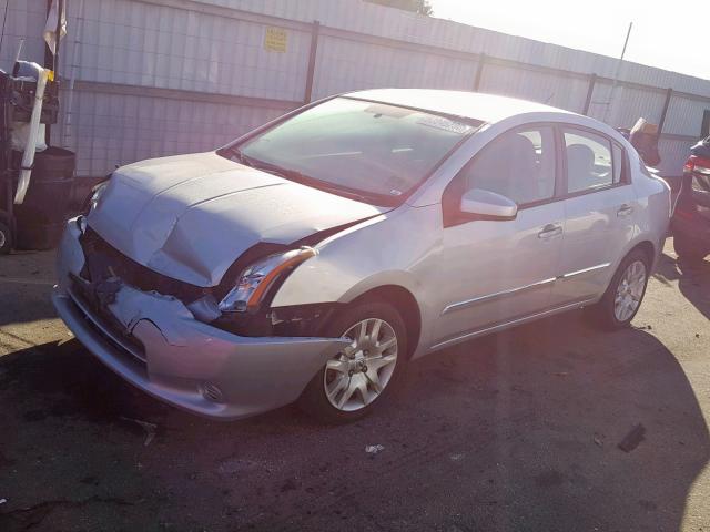 3N1AB6AP4CL744997 - 2012 NISSAN SENTRA 2.0 SILVER photo 2