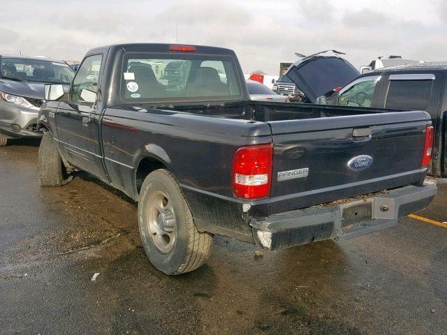 1FTYR10D58PA44743 - 2008 FORD RANGER BLACK photo 3