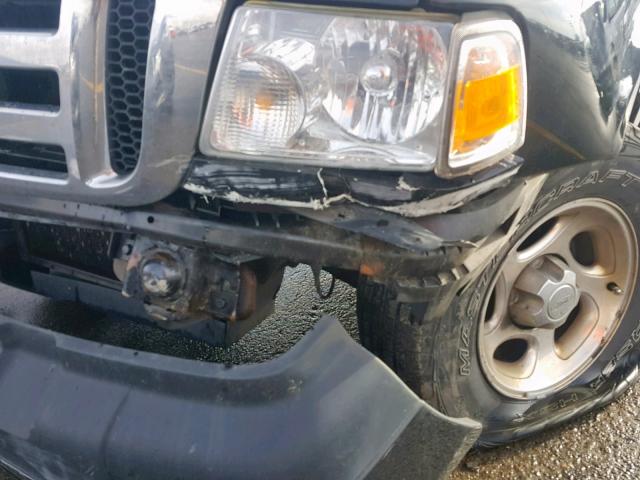 1FTYR10D58PA44743 - 2008 FORD RANGER BLACK photo 9