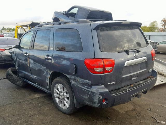 5TDBY67A78S007863 - 2008 TOYOTA SEQUOIA PL GRAY photo 3