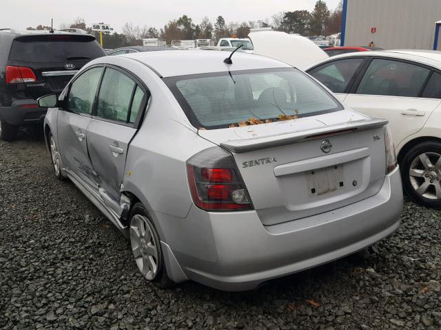 3N1AB6AP2AL612401 - 2010 NISSAN SENTRA 2.0 SILVER photo 3