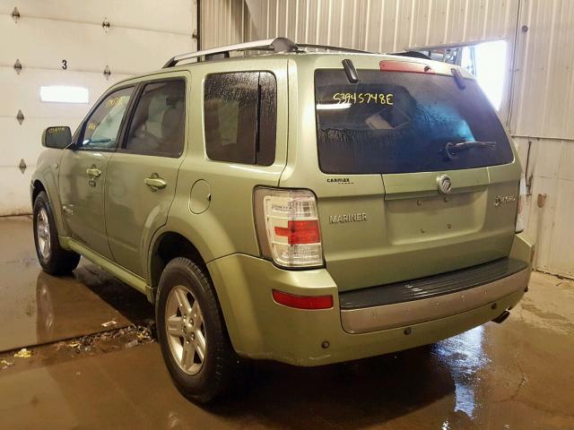 4M2CU29H48KJ15894 - 2008 MERCURY MARINER HE GREEN photo 3