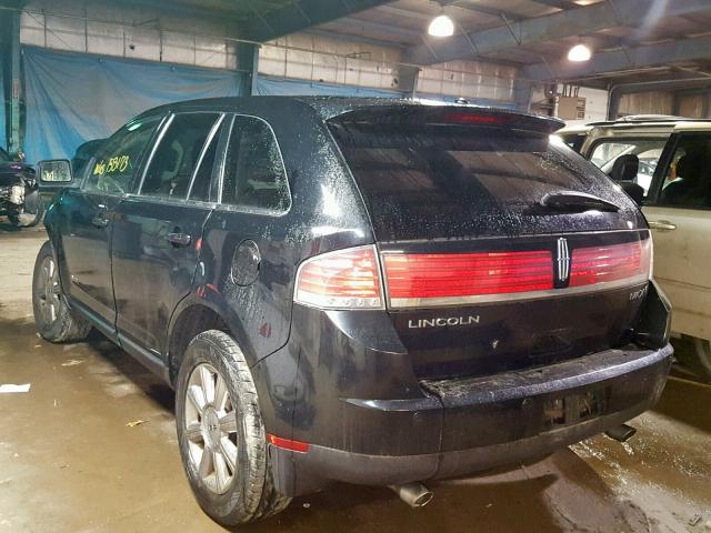 2LMDU68C57BJ31263 - 2007 LINCOLN MKX BLACK photo 3