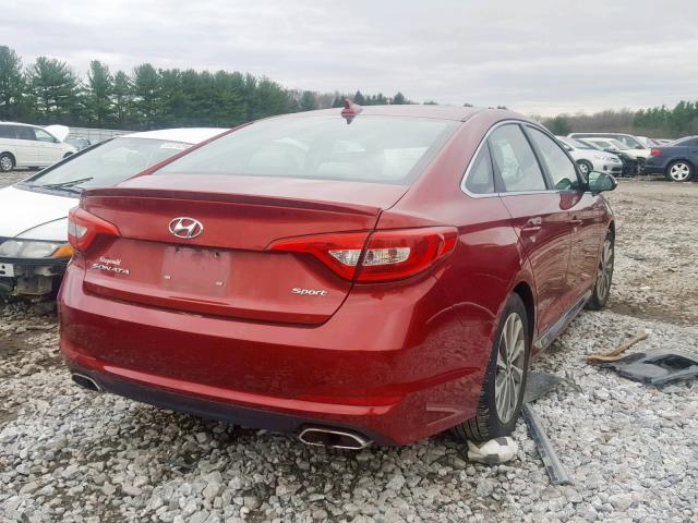 5NPE34AF9FH236729 - 2015 HYUNDAI SONATA SPO BURGUNDY photo 4