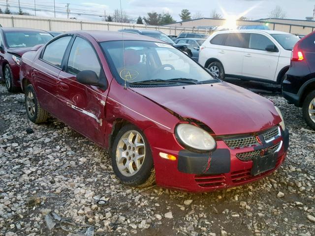 1B3ES56C64D523912 - 2004 DODGE NEON SXT RED photo 1