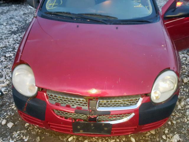 1B3ES56C64D523912 - 2004 DODGE NEON SXT RED photo 7