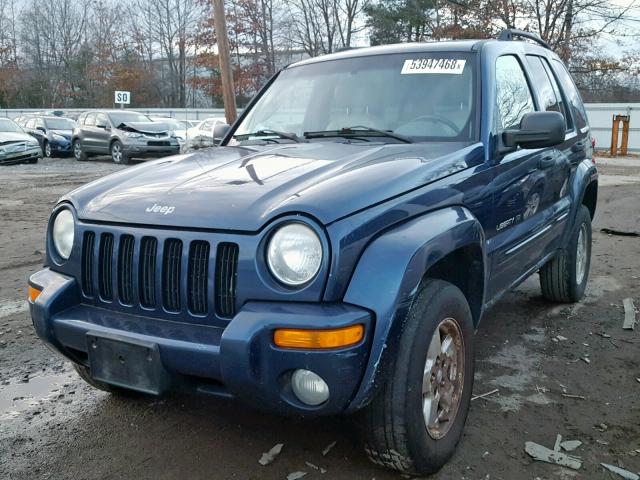 1J8GL58K52W157802 - 2002 JEEP LIBERTY LI BLUE photo 2